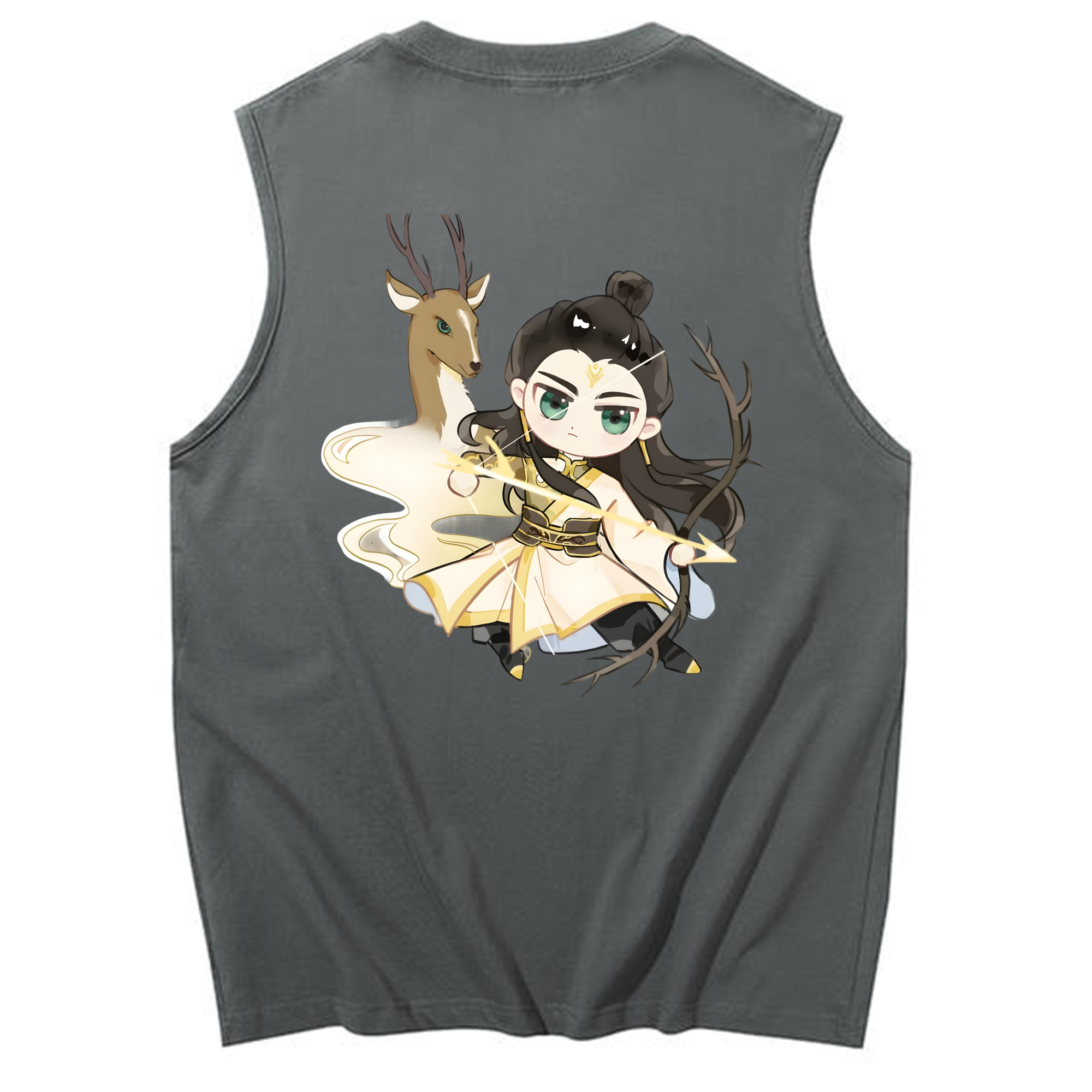 （画像用） Ne Zha 2 ナタ 魔童の大暴れ コットン100％タンクトップ（背面プリント）